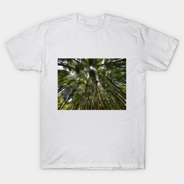 In the forest, low angle, watercolor art T-Shirt by Yenz4289